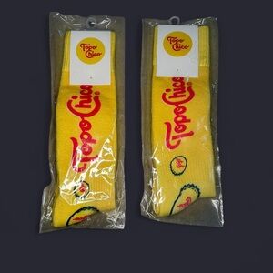 2 Yellow “Topo Chico” Men’s High Socks NWT